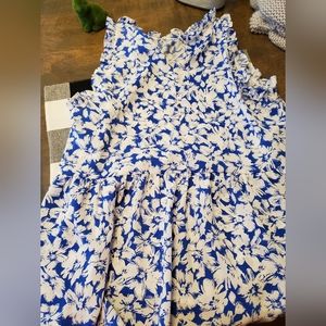 Staccato sleeveless shirt, Large, blue and white